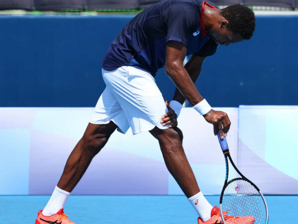 Gael Monfils of France at Tokyo Olympics)