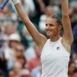 Karolina Pliskova at Wimbledon in 2021