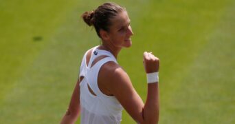 Karolina Pliskova at Wimbledon in 2021