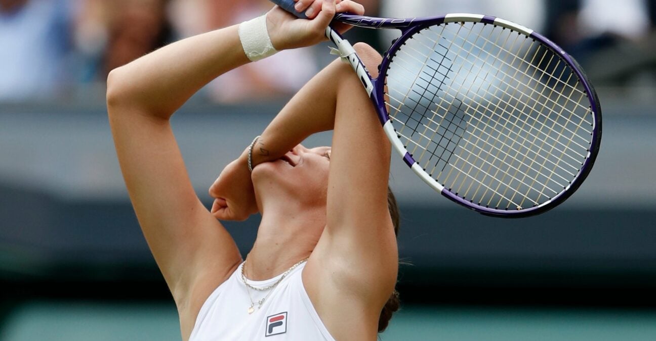 Karolina Pliskova at Wimbledon in 2021