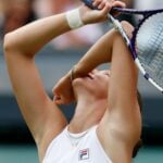 Karolina Pliskova at Wimbledon in 2021