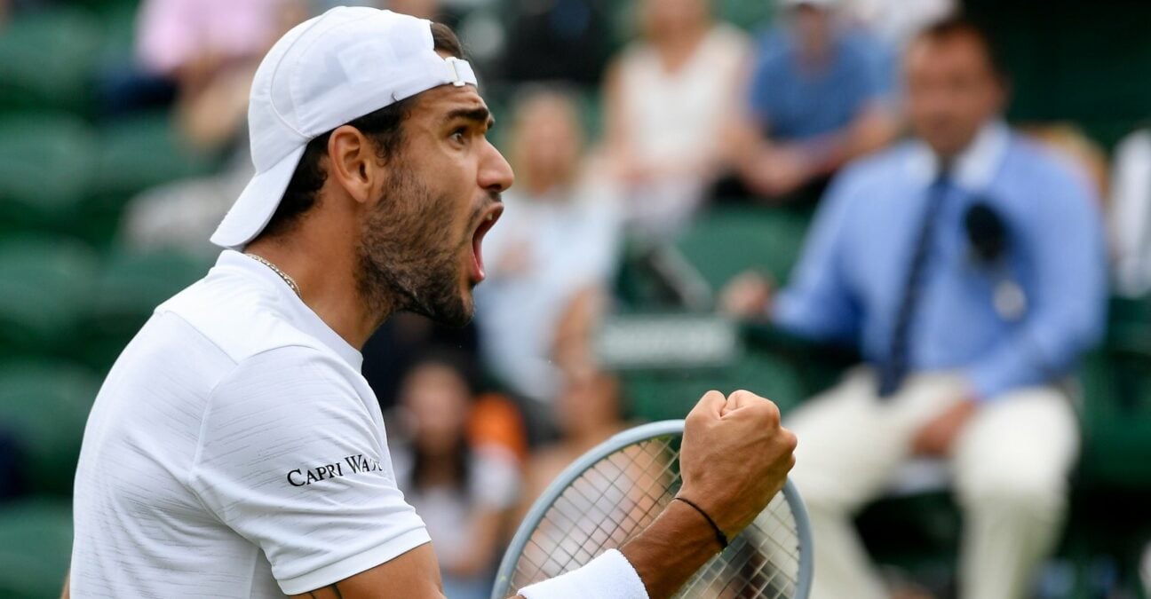 Matteo Berrettini at Wimbledon in 2021
