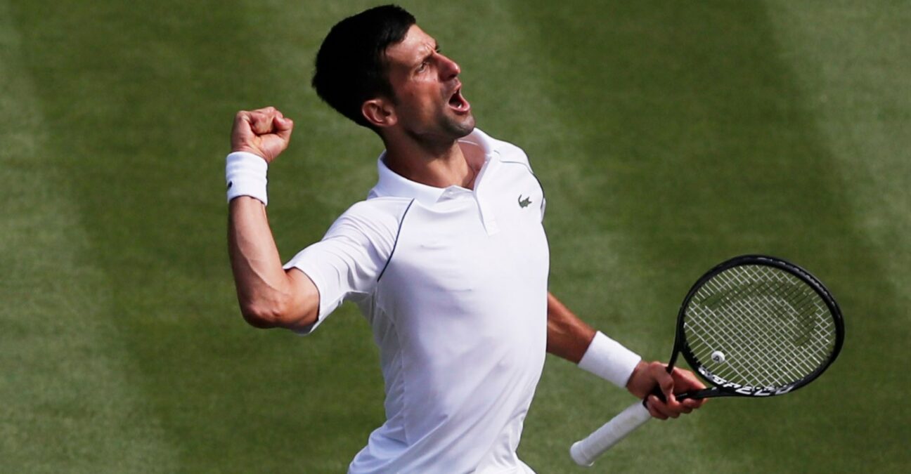 Novak Djokovic at Wimbledon in 2021