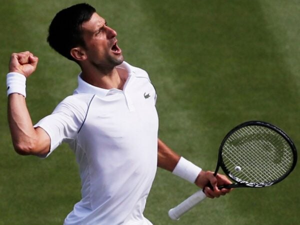 Novak Djokovic at Wimbledon in 2021