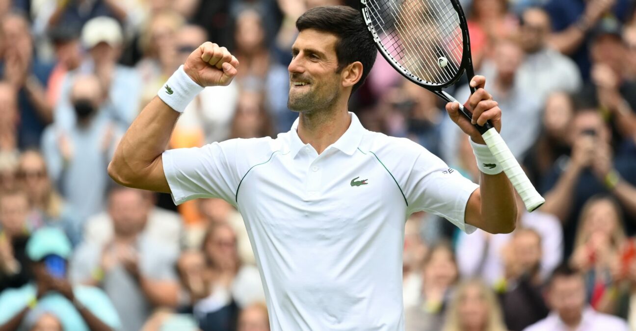 Novak Djokovic at Wimbledon in 2021