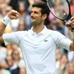 Novak Djokovic at Wimbledon in 2021