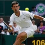 Novak Djokovic at Wimbledon in 2021