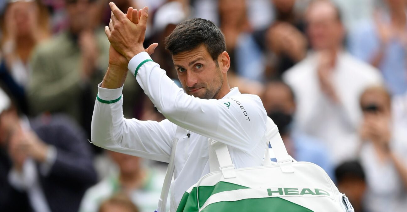 Novak Djokovic at Wimbledon in 2021