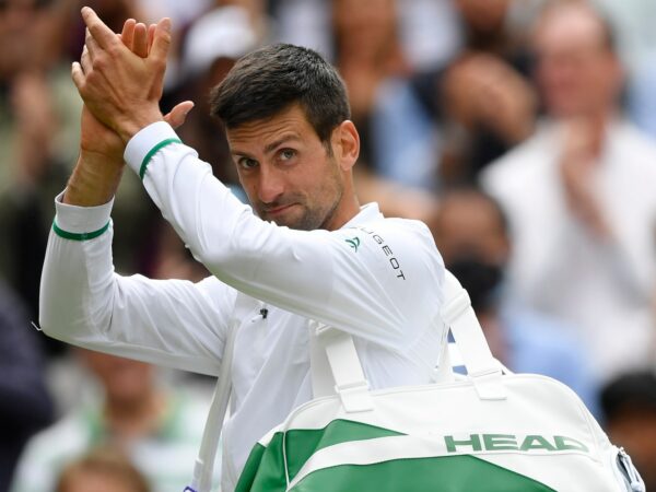 Novak Djokovic at Wimbledon in 2021