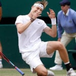 Denis Shapovalov at Wimbledon in 2021