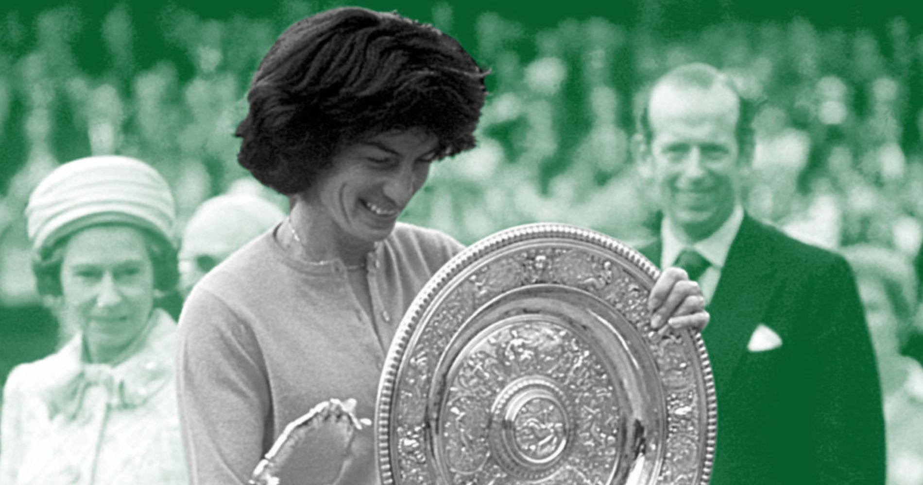 Virginia Wade at Wimbledon in 2021