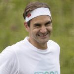 Roger Federer at Wimbledon in 2021