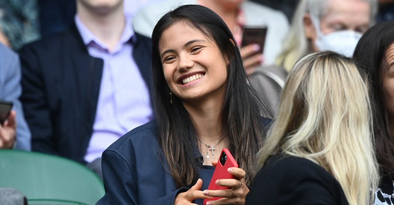 Emma Raducanu at Wimbledon in 2021