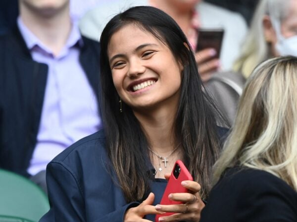 Emma Raducanu at Wimbledon in 2021