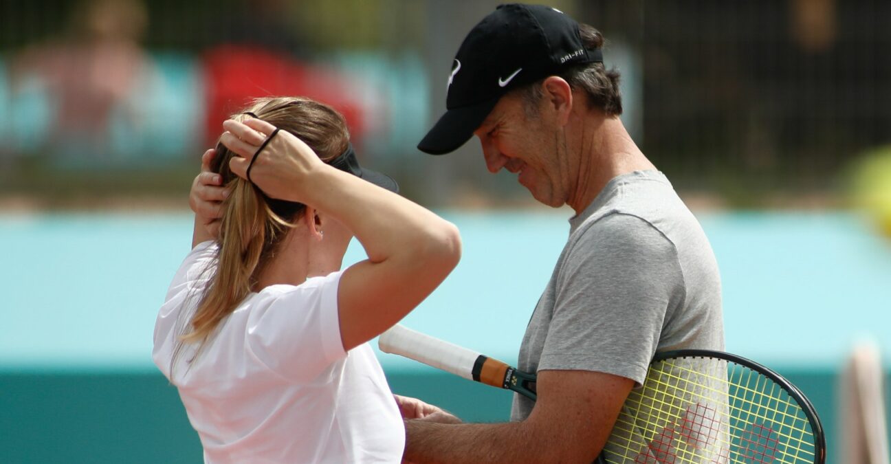 Simona Halep & Darren Cahill at Madrid in 2021