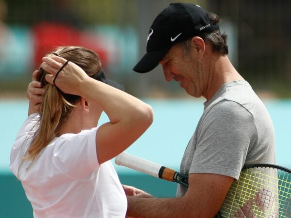 Simona Halep & Darren Cahill at Madrid in 2021