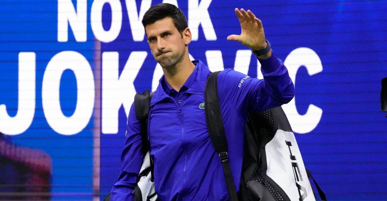 Novak Djokovic at the 2021 US Open
