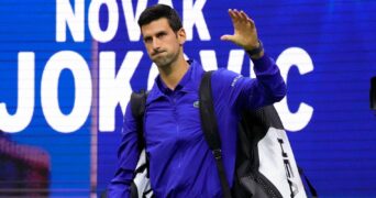 Novak Djokovic at the 2021 US Open