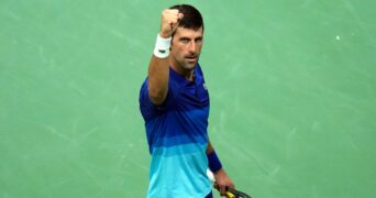 Novak Djokovic at the 2021 US Open