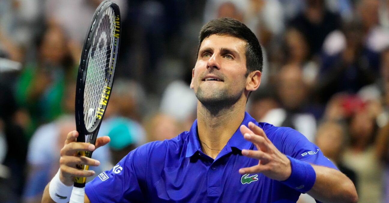 Novak Djokovic at the 2021 US Open