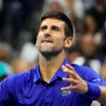 Novak Djokovic at the 2021 US Open
