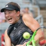 Jelena Ostapenko at the National Bank Open tennis tournament Monday August 9, 2021 in Montreal.