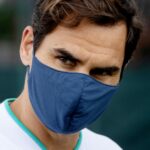 Roger Federer at Wimbledon in 2021