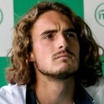 Stefanos Tsitsipas with the Greek team during the 2020 Davis Cup