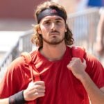 Stefanos Tsitsipas at Lyon in 2021