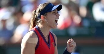 Paula Badosa of Spain at the 2021 BNP Paribas Open WTA 1000 tennis tournament