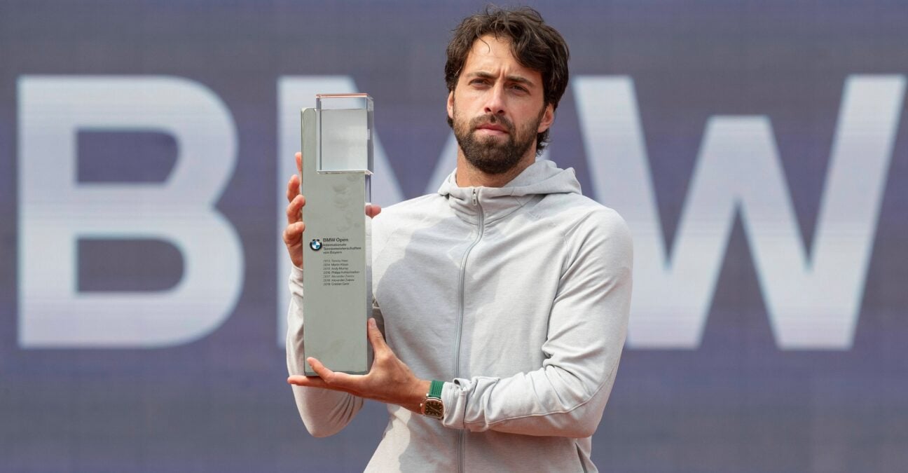 Nikoloz Basilashvili at the Tennis BMW Open 2021 ATP MTTC Iphitos Munich Germany