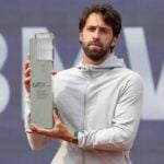 Nikoloz Basilashvili at the Tennis BMW Open 2021 ATP MTTC Iphitos Munich Germany