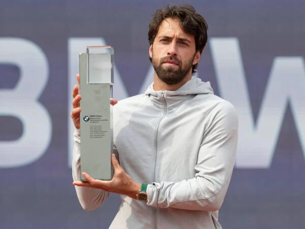 Nikoloz Basilashvili at the Tennis BMW Open 2021 ATP MTTC Iphitos Munich Germany
