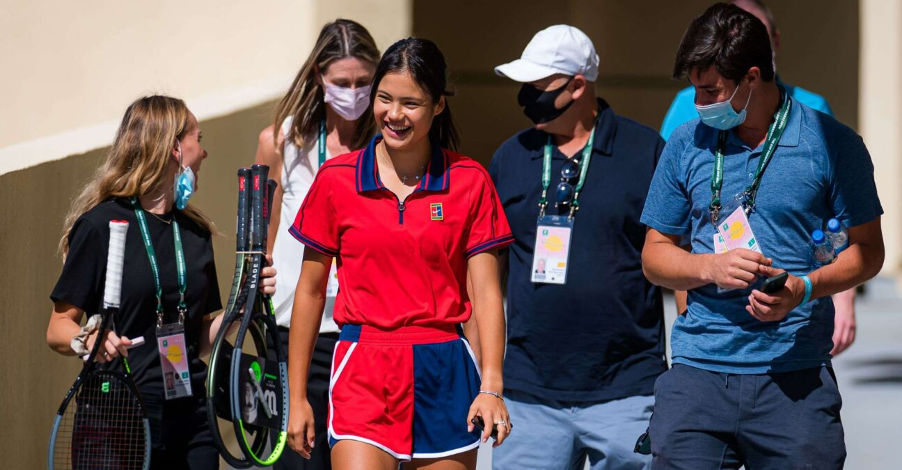 Emma Raducanu and team Indian Wells (1)
