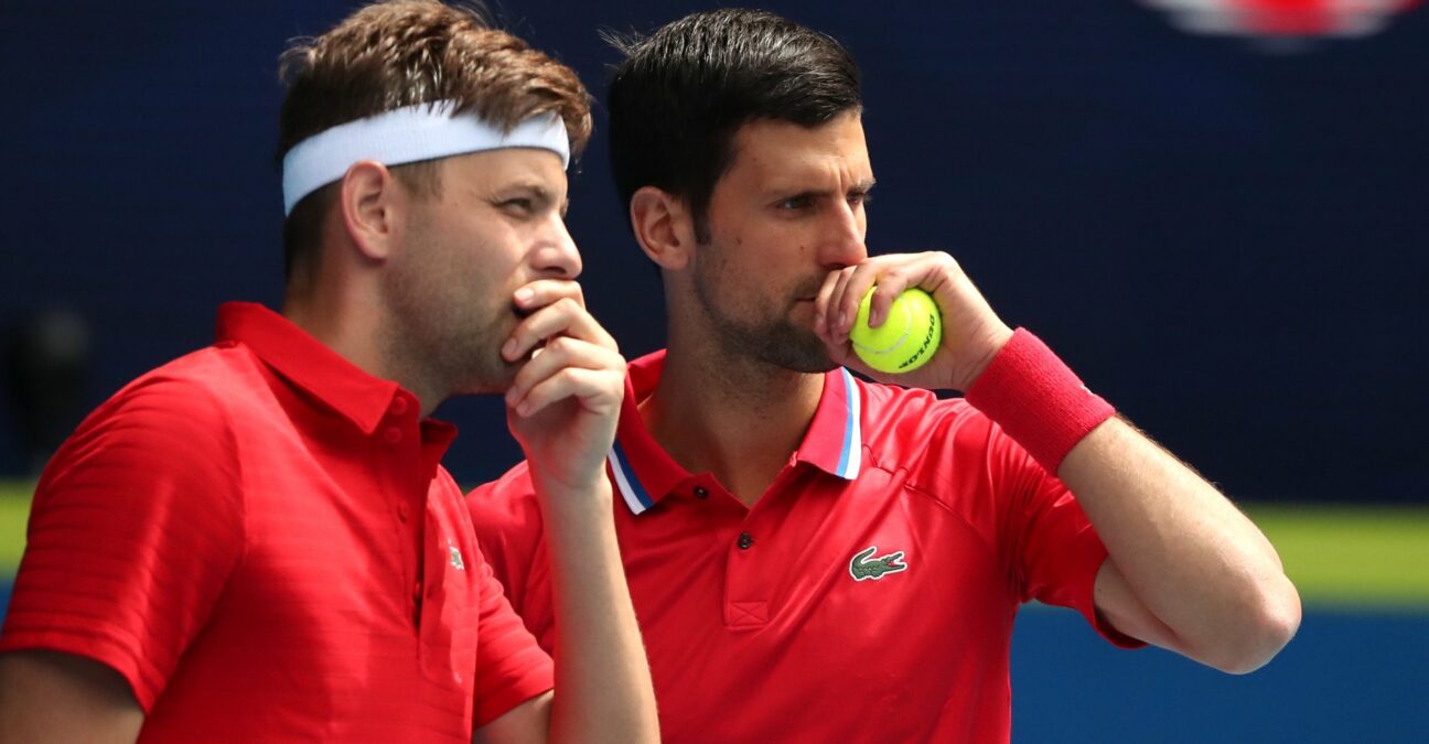 Novak Djokovic et Filip Krajinovic, ATP Cup 2021
