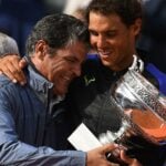 Rafael Nadal et Toni Nadal à Roland-Garros en 2017