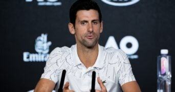 Novak Djokovic AO media 2020