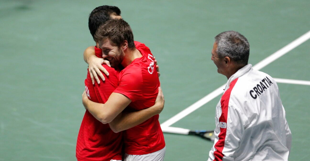 Mate Pavic, Nikola Mektic et le capitaine Vedran Martic, Coupe Davis 2021