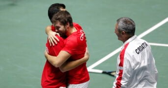 Mate Pavic, Nikola Mektic et le capitaine Vedran Martic, Coupe Davis 2021