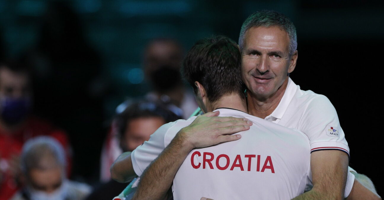Nino Serdarusic et son capitain Vedran Martic, Coupe Davis 2021
