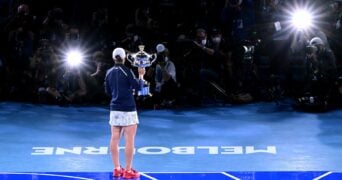 Ashleigh Barty après sa victoire à l'Open d'Australie 2022 © AI / Reuters / Panoramic