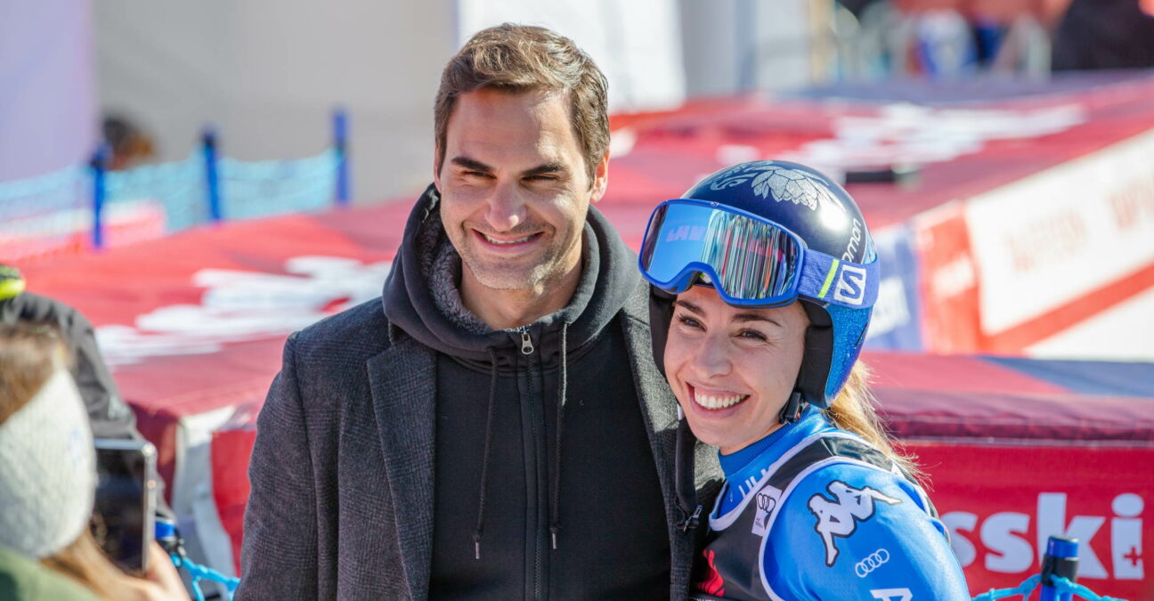 Roger Federer et la skieuse Francesca Marsaglia, Lenzerheide 2022