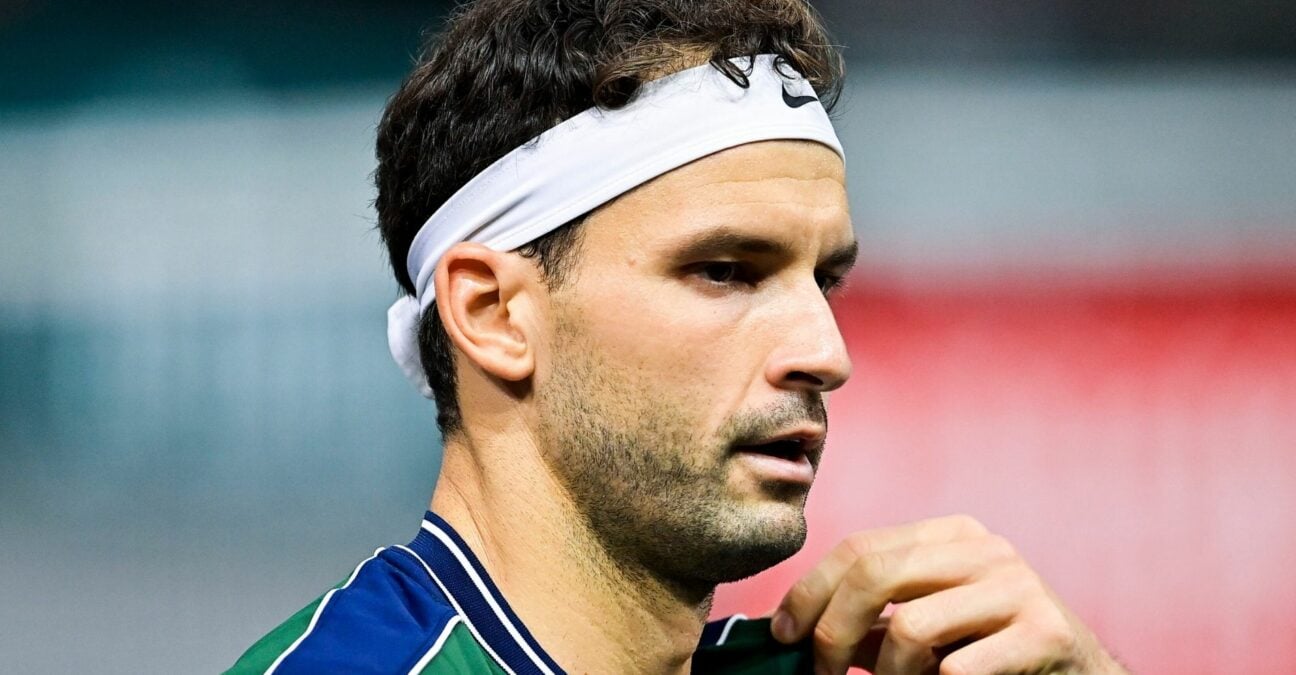 Grigor Dimitrov lors du Rolex Paris Masters en 2021