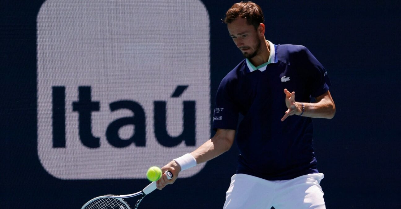 Daniil Medvedev lors de son match contre Andy Murray, au Masters 1000 de Miami 2022