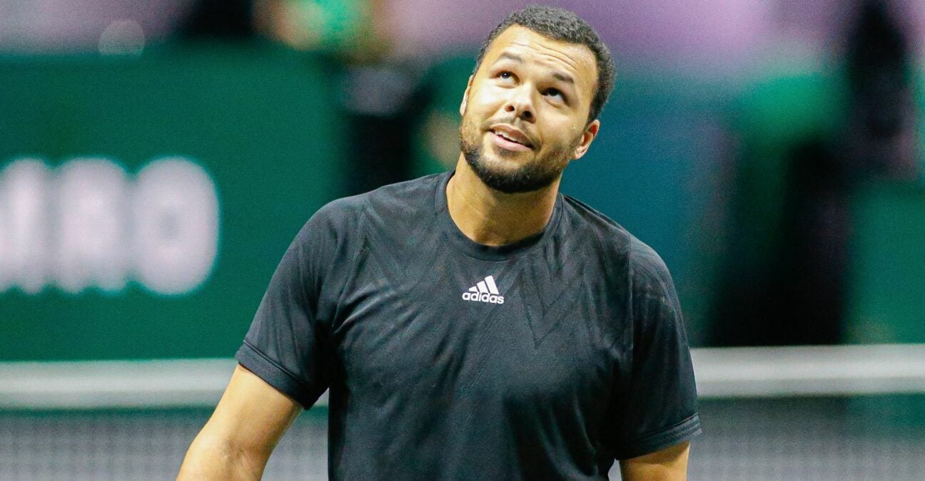 Jo-Wilfried Tsonga lors du tournoi de Rotterdam 2022