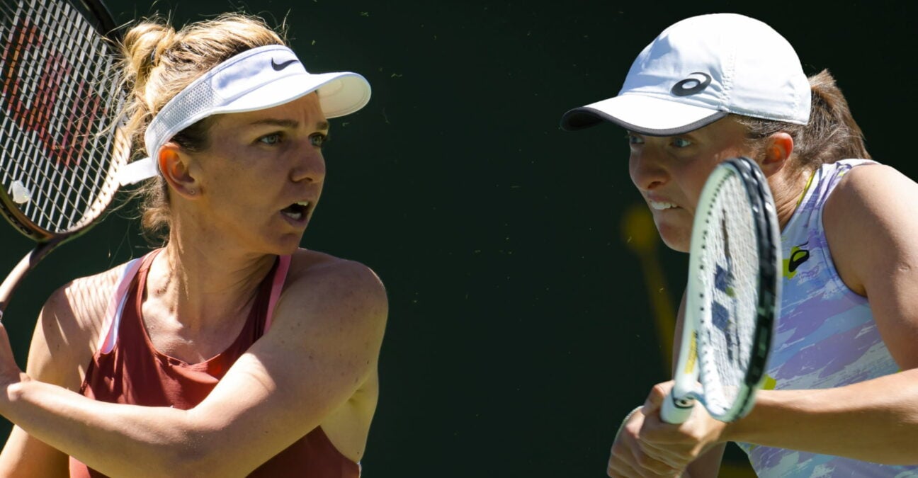 Halep, Swiatek, montage Indian Wells 2022