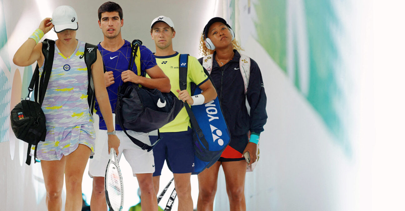 Iga Swiatek, Carlos Alcaraz, Casper Ruud, Naomi Osaka