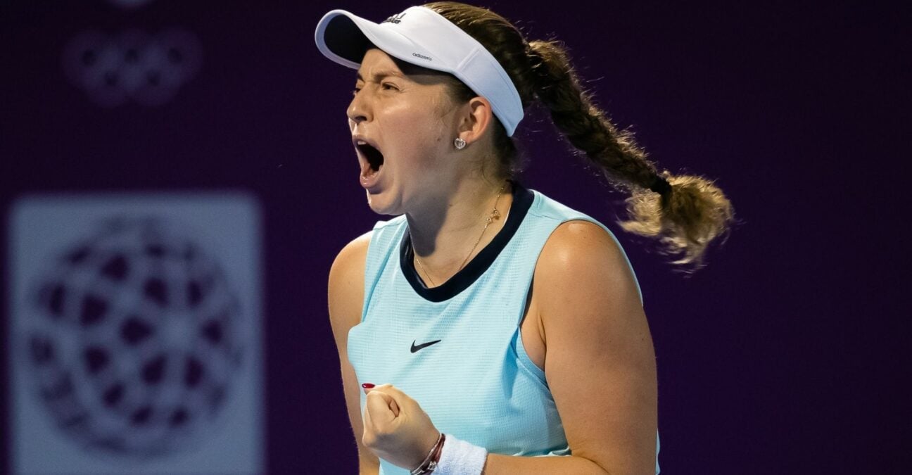 Jelena Ostapenko lors du tournoi WTA de Doha en 2022
