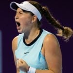 Jelena Ostapenko lors du tournoi WTA de Doha en 2022