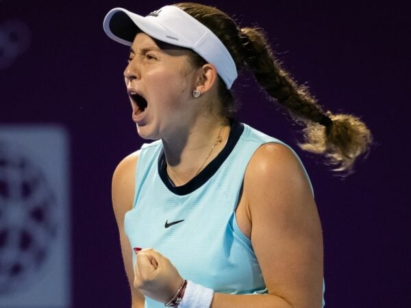 Jelena Ostapenko lors du tournoi WTA de Doha en 2022